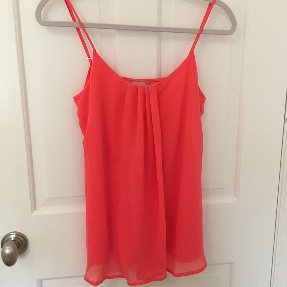Chiffon tank, size M,VGUC,rosy orange